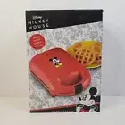 Disney Mickey Mouse Mini Waffle Maker Red Nonstick Mickey Shaped Christmas Gift