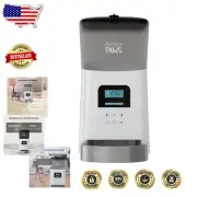 Stylish 6L Automatic Cat Food Feeder with LCD & Anti-Jam Design for Timed Meals