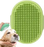 Dog Washing Brush | Ergonomic Rubber Scrubber Soft Shampoo Brush | Comfortable Massage Comb Tools for Dogs Cats Puppies Kittens Ferrets