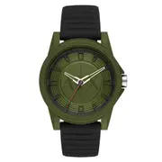Armani Exchange Three-Hand Black Silicone Men’s Watch (AX2527)