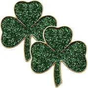 [OATIPHO] St. Patricks Day Irish Brooch Pin Green Enamel for Women's Festive Outfit