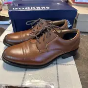 Dockers Mens Garfield Business Dress Shoe Cap Toe Tan (Brown) NIB Size 9.5 W
