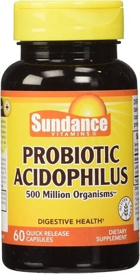 Sundance Probiotic Acidophilus | 500 Million Active Cultures | 60 Quick Release