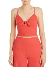 Aqua Sweetheart Tie-Front Crop Top - 100% Exclusive Size Small