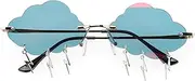 [BESPORTBLE] Cloud Shaped Rimless Sunglasses for Unisex Stylish Party Eyewear with Flash Pendants Fashionable and Durable Material for Any Occasion Gradient Design