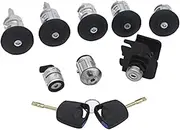 AL116 2T1AV22050AD Complete Lock Set Ignition Switch Left Right Door Lock Trunk Lock, for Ford, Transit Connect 2002-2013 8PCS Auto Ignition Lock Cylinder