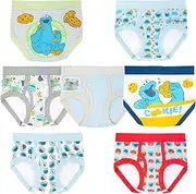 [Sesame Street] Boys' Underwear with Favorites Like Elmo, Cookie Monster & Big Bird in Sizes 18m, 2/3t, 4t, 7-Pack Cookie Monster
