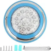 Waterproof LED Swimming Pool Light, Stainless Steel Underwater Wall Lamp, AC12V, Ideal for Inground Pools, Fountains, and Ponds, Enhances Ambiance with Lasting Submersible Lighting Design (24W)