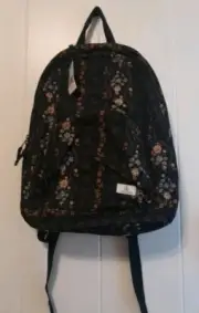 Volcome School Yard Canvas Backpack Black Floral