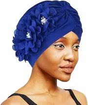 [CUZKDPF] Women Do- Rag Turban Hat African Knotted Beanie Cap Twisted Headband Ladies Pre-Tied Sleep Skull Cap Chemo Headwear/1326