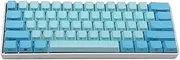 YMDK 61 ANSI Custom 60% OEM Profile Thick PBT KEYCAPS Set for Cherry MX Switches Mechanical Gaming Keyboard (Dark-Light Blue Side Print)