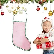 Empty Mesh Christmas Stockings, Long Christmas Socks Candy Bag, Long Socks Christmas Tree Decorations for Bathroom Net Bag