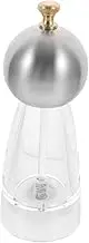 OHPHCALL Handheld Stainless Steel Pepper Mill Manual Sea Salt Grinder Tool for Kitchen Hotel and Restaurant Use for Grinding Pepper Beans and More