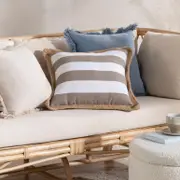 Little Cove Taupe Stripe Cushion [HABLLITTL15DISA]