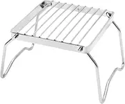 TOGEVAL Stainless Steel Portable BBQ Grill Folding Barbecue Rack for Park Camping Outdoor Mini Barbecue Grill