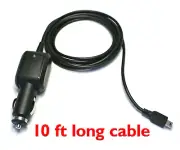 10ft Car Charger Power Cord for Magellan Roadmate 5635t-lm 5045-lm 6230-lm GPS