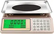 Electronic Scale, Commercial Price Calculation Scale 30kg, Suitable for Commercial Kitchen and Household Bench Scale (Color : Flat Plate)