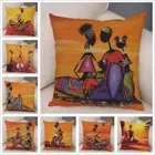 Abstract Painting Africa Life Pillowcase African Woman Pillow Case Cushion Cover