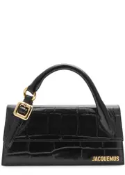 Jacquemus Le Chiquito Long Boucle Leather top Handle bag - Black ONE SIZE
