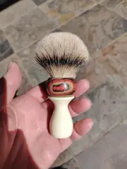 Shave Brush One Of A Kind Ebonite Custom Brush 24mm Silver Tip Badger Knot