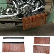 Fit For Indian Chief Tan Leather Floorboard Foot Pedal Trim Fringe Tassel 14inch
