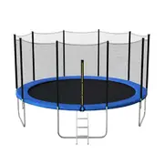 12FT fitnessLAB Trampoline Round Outdoor Playground Trampolines Safety Net & Ladder
