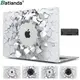 創意保護殼 適用新款 MacBook Air Pro 13 14 15 163D石頭設計磨砂黑筆電外殼配鍵盤膜