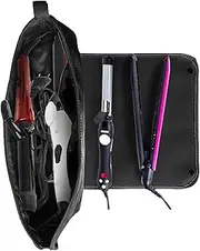Curling Iron Holder | Zippered Divided Waterproof Curling Iron Holder | Large-Capacity Curling Iron Bag for Makeup, Multifunctional Dustproof Hair Tool Bag