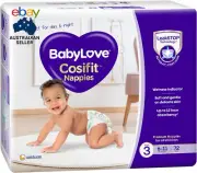 Babylove Cosifit Nappies Size 3 (6-11Kg) | 1 Month Supply 216 Pieces (3 X 72 Pac