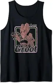 [Marvel] Guardians Of The Galaxy I Am Groot Retro Portrait Tank Top