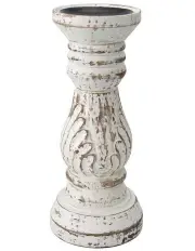 [Willow & Silk] Handmade Eternity Pillar Candle Holder in White