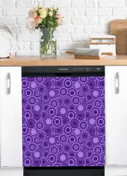 Dishwasher Magnet Cover - Reusable Magnetic Tiles Decal - Pack of 4 Tiles - V049