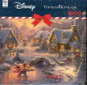 Mickey and Minnie Sweetheart Holiday Thomas Kinkade Jigsaw Puzzle 3328-34 NIB