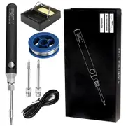 3in1 Mini Portable Rechargeable Soldering Iron Pen Welding Tool Cordless USB Kit