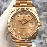 ROLEX 勞力士DD星期日曆型系列218235鑽石刻度玫瑰金男士手腕錶41MM 潮流 時尚 休閒 商務 經典 手