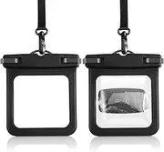 Xuniea 2 Pack Waterproof Car Key Fob Case Floating Keys Holder Pouch Holder Waterproof Small Waterproof Pouch for ID Badge Credit Card License Water Sports, Clear