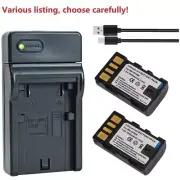 Battery or Charger for JVC BN-VF808 VF808U GZ-HM200 GZ-MG630 GZ-HD7U Camcorder