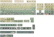 KiiBoom X Cosydiaries Rainy Froggy Day Keycap Set, 143 Keys MOA Profile Keycaps, PBT Custom Keycaps for Mechanical Keyboard, Compatible with ANSI/ISO, 60%, 65%, 75%, TKL, Full-Sized Layout