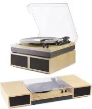 Fenton RP165L Record Player Light with Bluetooth Connectivity Built in Stereo...