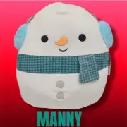 Squishmallows Manny The Christmas Snowman 16" Plush KellyToy