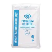 Jantex Premium Food Safe Garbage Bag Clear - 82Ltr (Box 25)