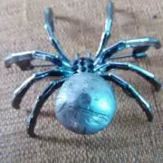 Aletai iron meteorite spider brooch