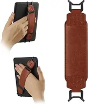 [HoYiXi] Universal Soft Hand Strap for 6-7 Inch eReader Tablet Compatible with Kobo/Pocketbook/Tolino/Paperwhite/Nook eReader,for 6", 6.8", 7" eReader,High Elasticity Hand Strap for Tablet,Brown