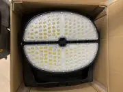 LED Sports Light 505W, 200-480V, 5000K, Black With Bracket And Shield ((NEW))