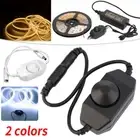 1/2x LED Single Manual Dimmer Light Strip Knob Switch Adjust DC Adapter 12/24V