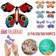 10/20/30/50pcs Fluttering Flying Butterfly Magic Wind Up Butterfly Birthday Gift