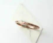 Copper Ring Stackable Hammered Rings band Size 11.5 Promise Ring Unisex thin 2mm