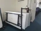 Trestle Trolley Excellent Condition, White with black powder coated handles