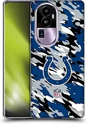 Head Case Designs Officially Licensed NFL Camou Indianapolis Colts Logo Soft Gel Case Compatible with Oppo Reno10 Pro+