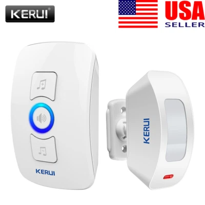 Wireless Driveway Alarm Motion Sensor Home Security Alarm System Doorbell Indoor